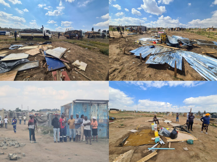 Shacks destroyed in Midrand