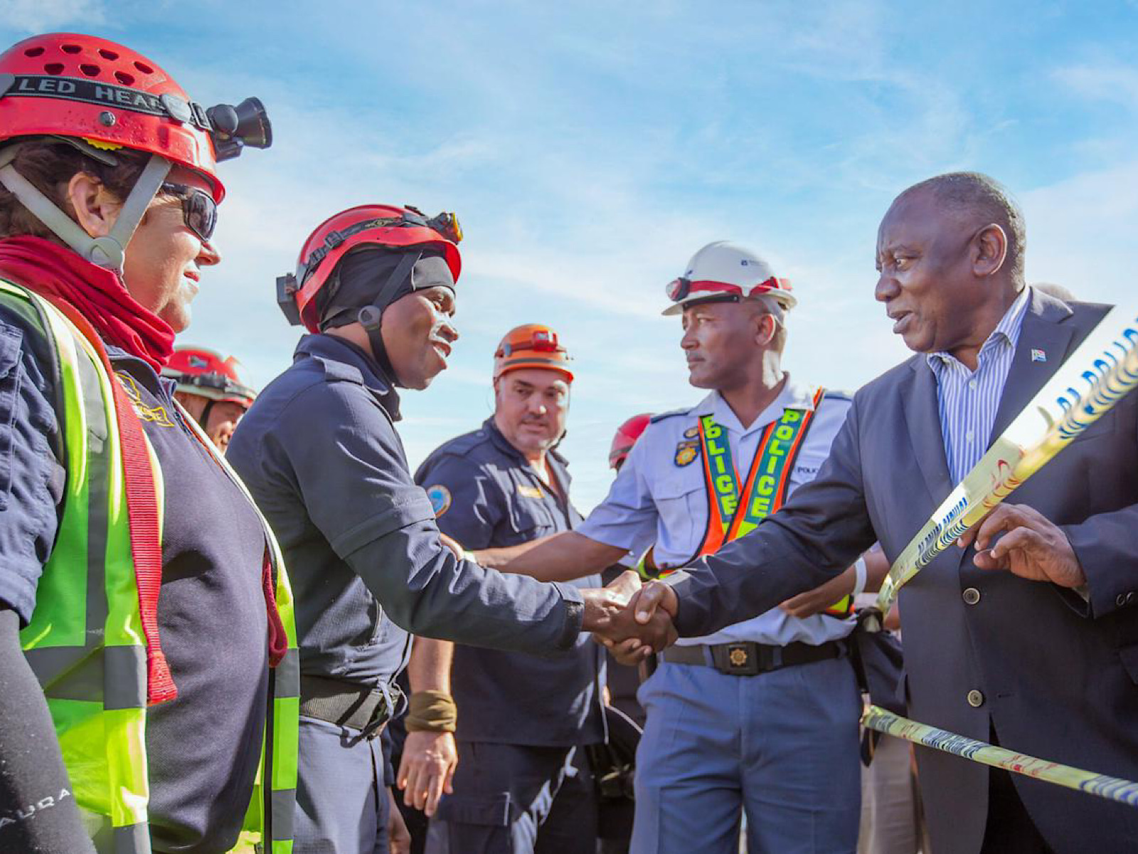 Prez meets George heroes