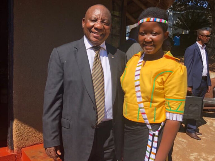 Cyril Ramaphosa en Masalanabo Modjadji