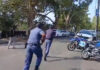 Police fire rubber bullets as women board buses home and men are taken to Lindela