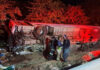 Driver killed taking Malawians to repatriation camp as bus flips on N1