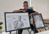 Priced out of his own paintbrushes, but Simon paints on